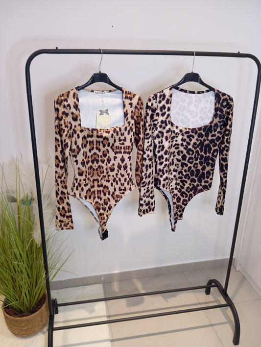 Body leopardo licra fría